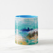 Ocean Pour Malerei Kaffee Tasse Beach Life Seaside (Zentrum)