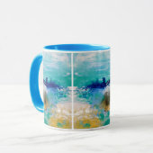 Ocean Pour Malerei Kaffee Tasse Beach Life Seaside (Vorderseite Links)