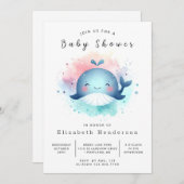 Ocean Printable Whale Baby Dusche Einladung (Vorne/Hinten)