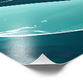 Ocean Pulse - Stilvolle Wave Art in Blue Tones Can Fotodruck (Ecke)