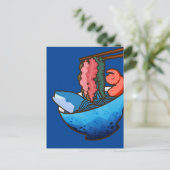 Ocean Ramen Tentacle Kelp Whale Food Nature Postkarte (Stehend Vorderseite)