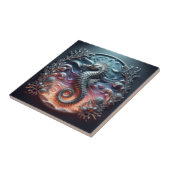 Ocean Reef & 3D-Seepferdchen Faux-Metall Fliese (Seite)