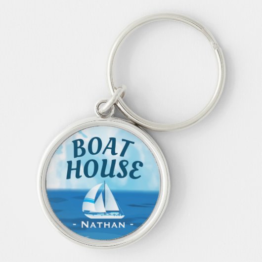 Ocean Relief boat Boat House Keys Personalised Schlüsselanhänger (Vorne)