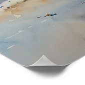 "Ocean Retreat". Eine farbenfrohe Seezunge Poster (Ecke)