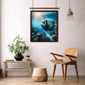 Ocean Riff Kaiser Angelfish farbenfrohe Badezimmer Poster