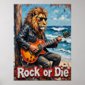 Ocean Roar: Post-Punk Lion Poster (Vorne)