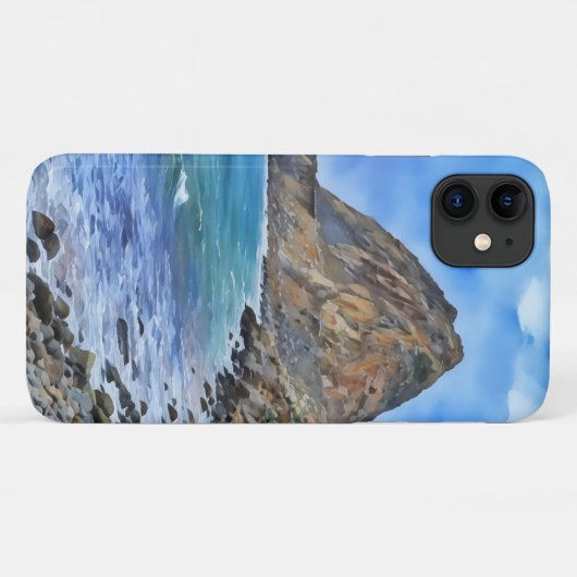 Ocean Rock Mountain Art Beach Phone Case (Rückseite (Horizontal))