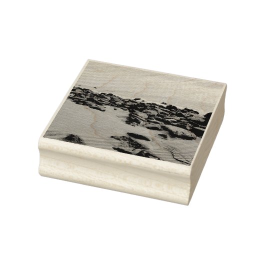 Ocean Rocks am Strand Gummistempel (Stempel)