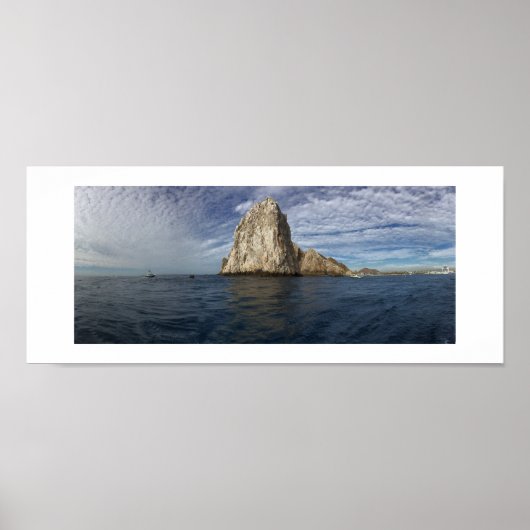 Ocean Rocks Clouds Mexiko Fotografie Panorama Poster (Vorne)