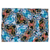 Ocean Rose Kaleidoscope Große Geschenktüte (Rückseite)