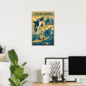 Ocean Safari - Whale Encounter & Otter Comic Poster (Heimbüro)