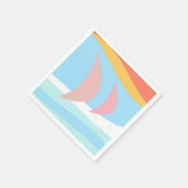 Ocean Sailing Abstrakt Pastell Serviette (Ecke)