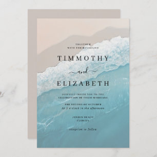 Ocean Sand Beach Hochzeit Einladung