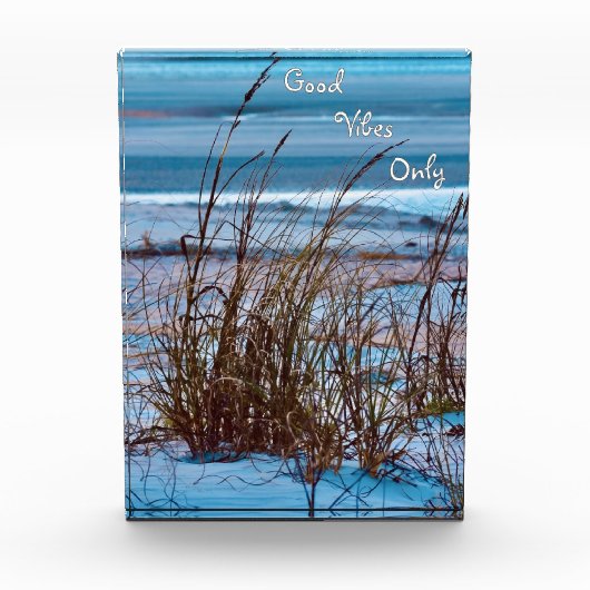 Ocean Sand Dunes Glass Fotoblock (Vorderseite)