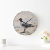 Ocean Sand Seagull Bird Beach Foto Große Wanduhr (Zuhause)