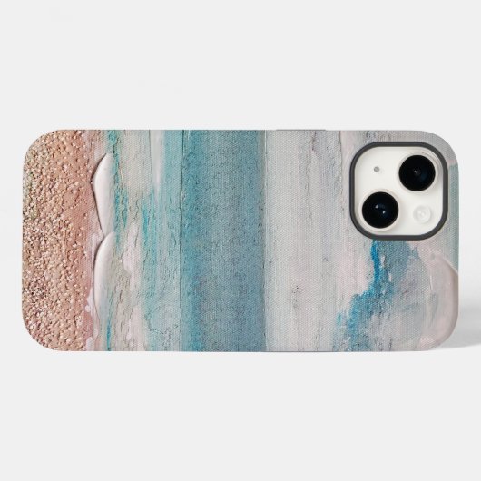 Ocean Sand Textur Case-Mate iPhone Hülle (Rückseite (Horizontal))