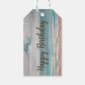 Ocean Sand Textur Geschenkanhänger (Rückseite)