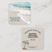 Ocean Sandy Beach Quadratische Visitenkarte (Vorne/Hinten)