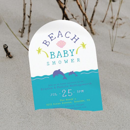 Ocean Scene Beach Baby Dusche Einladung
