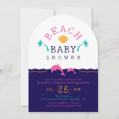Ocean Scene Beach Baby Dusche Einladung (Vorderseite)
