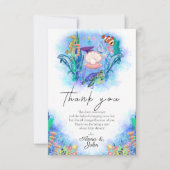 Ocean Sea Animals Party Babydusche Dankeskarte (Vorderseite)