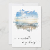 ** Ocean Sea Artistic UAWG - Beach QR AR7 Wedding Einladung (Vorderseite)