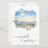 ** Ocean Sea Artistic UAWG - Beach QR AR7 Wedding Einladung (Vorne/Hinten)