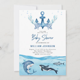Ocean & Sea Baby Dusche Einladung