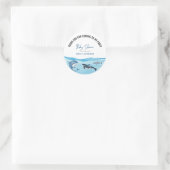Ocean & Sea Baby Dusche Runder Aufkleber (Tasche)