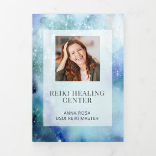 *~* Ocean Sea Beach Foto Logo QR Trifold Broschüre