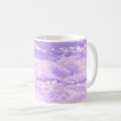 Ocean Sea Beach Lila Waves Wasser Kaffeetasse (VorderseiteRechts)