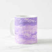 Ocean Sea Beach Lila Waves Wasser Kaffeetasse (Vorderseite Links)