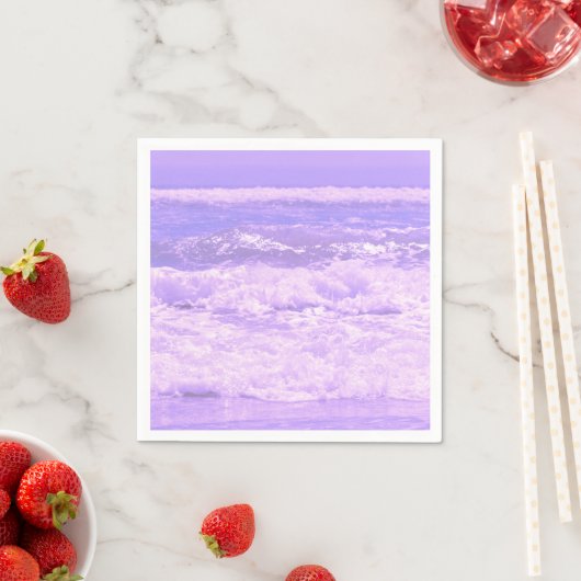 Ocean Sea Beach Lila Waves Wasser Serviette (Beispiel)