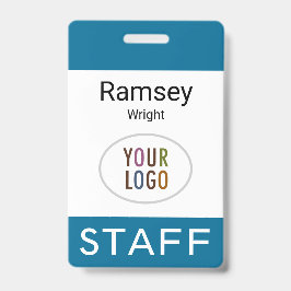 Ocean Sea Blue Staff Name Abzeichen Clip Reel Lany Ausweis