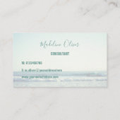 Ocean Sea Blue Waves Strand Modern White Visitenkarte (Rückseite)