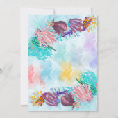 Ocean Sea Colorful Boy Octopus Babydusche Einladung (Rückseite)