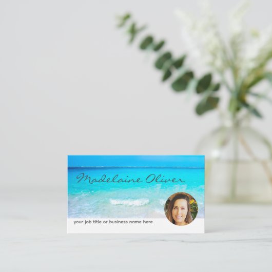 Ocean Sea Foto Reisen Berufliche Visitenkarte (Stehend Vorderseite)