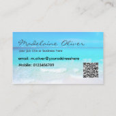 Ocean Sea Foto Reisen Berufliche Visitenkarte (Rückseite)