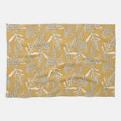 Ocean Sea Kelp am Strand in Gold Geschirrtuch (Horizontal)