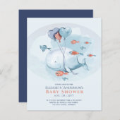 Ocean Sea Life BABY SHOWER Blauer Wal (Vorne/Hinten)