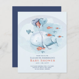 Ocean Sea Life BABY SHOWER Blauer Wal