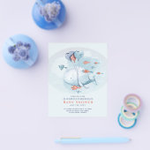 Ocean Sea Life BABY SHOWER Blauer Wal Flyer (Einzeln)