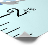 Ocean Sea Life Blue Gray Growth Chart Behalten auf Poster (Ecke)