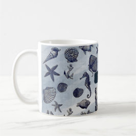 Ocean Sea Life Nautic Seashells Beach Tasse
