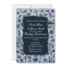 Ocean Sea Life Nautical Seashells Beach Wedding
