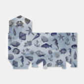 Ocean Sea Life Nautical Seashells Beach Wedding Geschenkschachtel (Ungefaltet)