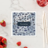 Ocean Sea Life Nautical Seashells Beach Wedding Serviette (Beispiel)