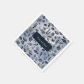 Ocean Sea Life Nautical Seashells Beach Wedding Serviette (Ecke)