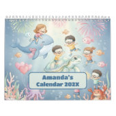 Ocean Sea Life Personalized Kids Calendar 2026 Kalender (Titelbild)