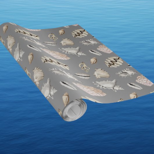 Ocean Sea Muschel Muster Kreuzung Geschenkpapier